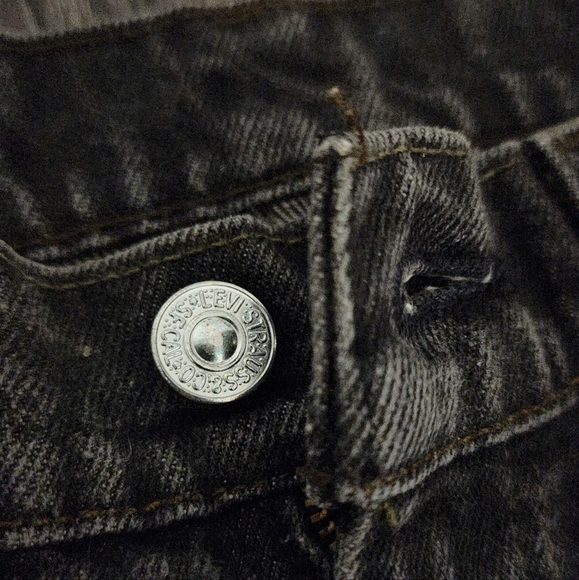 Vintage x 80s 509 Levi Faded Black Denim Red Tab “made in USA” - Picture 8 of 13